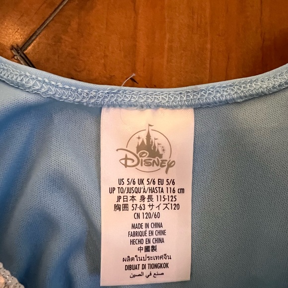 Disney Blue Princess Cinderella Costume Dress β Girls Size 5/6 πβ¨ Halloween - Picture 3 of 6